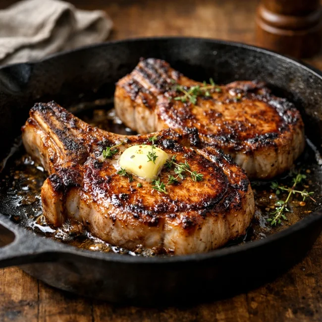 Pan-Seared Heritage Pork Chops