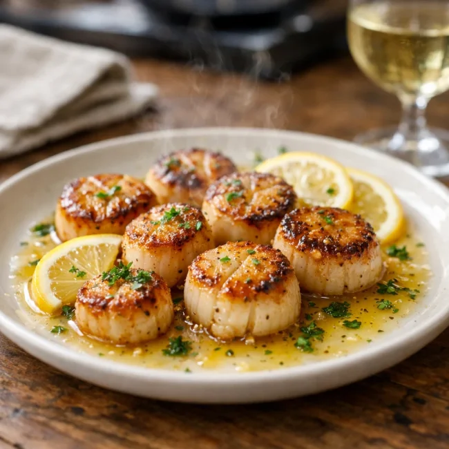 Pan-Seared Scallops with Lemon Butter