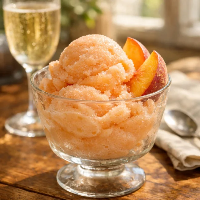 Peach Bellini Sorbet
