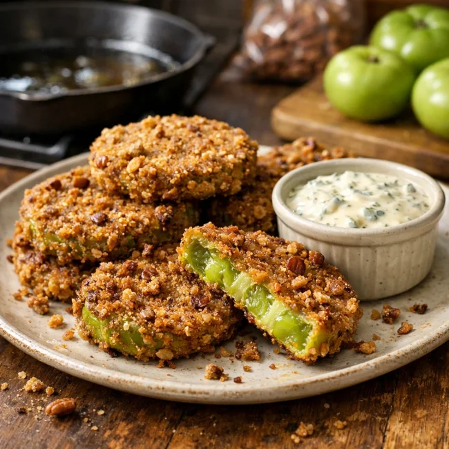 Pecan-Crusted Fried Green Tomatoes
