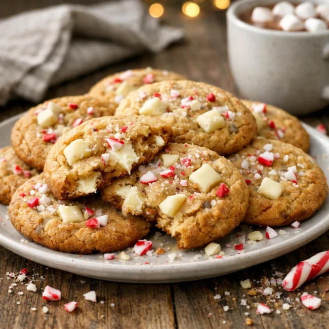 Peppermint White Chocolate Cookies