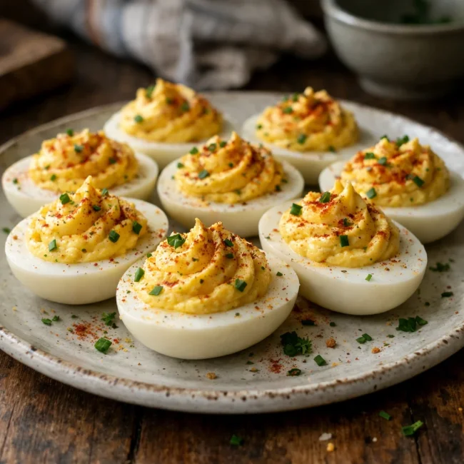 Perfectly Seasoned Egg Halves