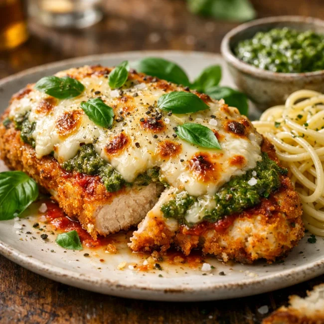 Pesto Chicken Parmigiana