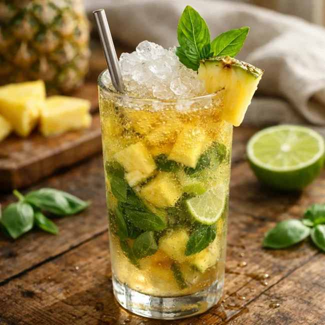 Pineapple Basil Mojito