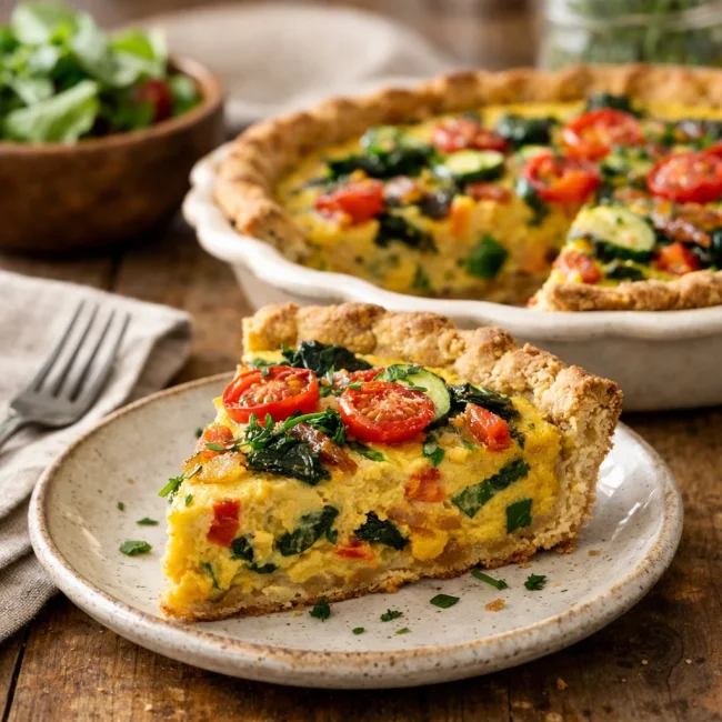 Plant-Based 'Egg' Quiche