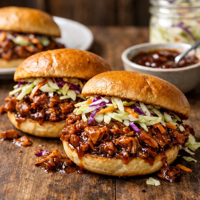 Plant-Based Jackfruit 'Pulled Pork' Sandwiches