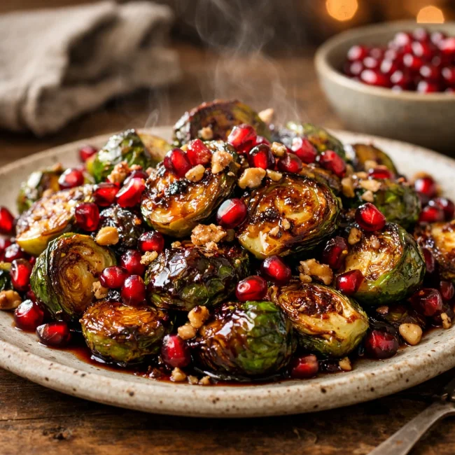 Pomegranate-Glazed Brussels Sprouts