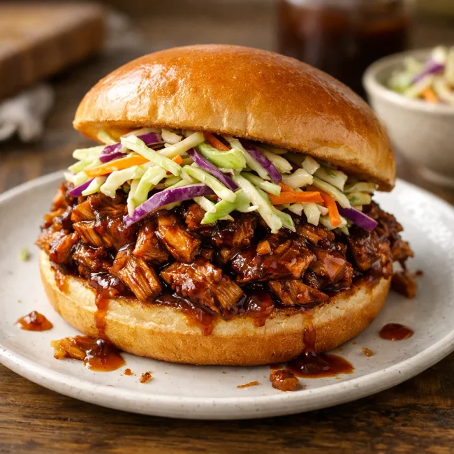 Pulled BBQ Jackfruit Sandwich