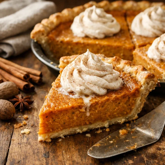 Pumpkin Pie with Cinnamon Whipped Cream