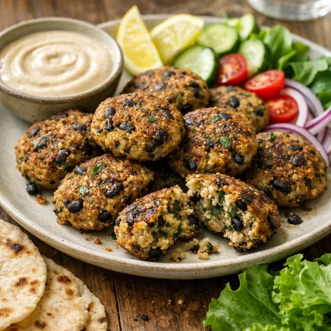 Quinoa and Black Bean Falafel