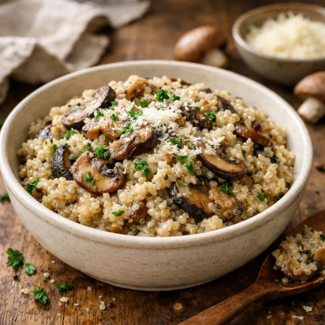 Quinoa and Mushroom Risotto