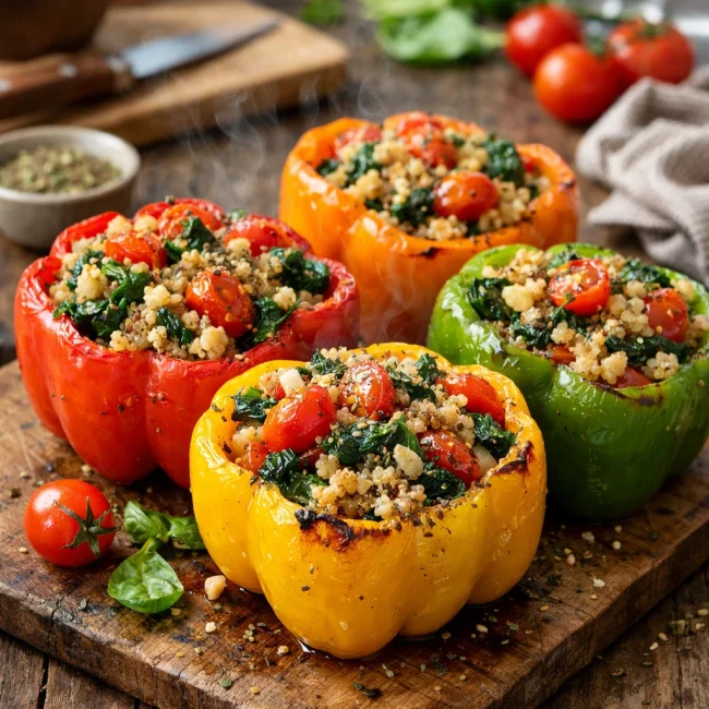 Quinoa and Veggie Stuffed Bell Peppers