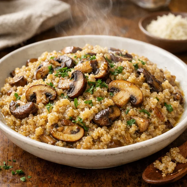 Quinoa Risotto with Mushrooms
