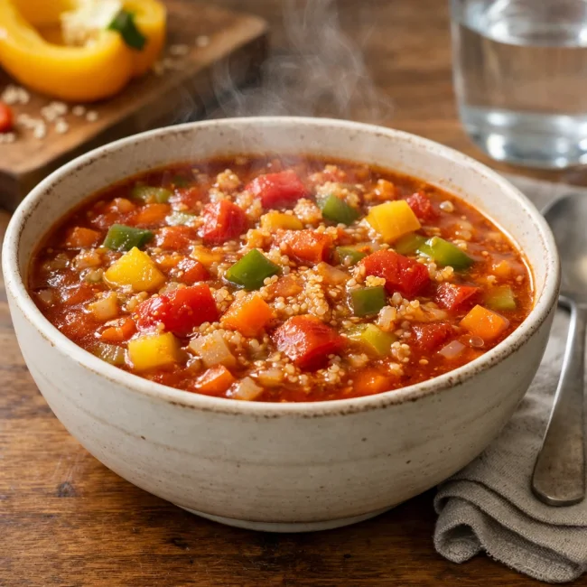 Quinoa Stuffed Pepper Soup