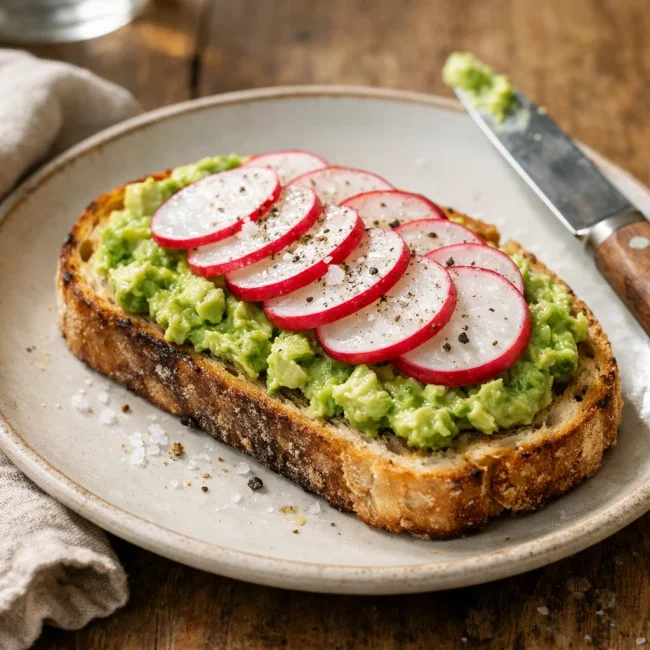 Radish and Avocado Toast