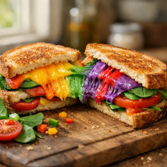 Rainbow Grilled Cheese Sandwiches