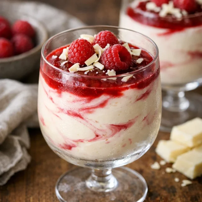 Raspberry White Chocolate Mousse