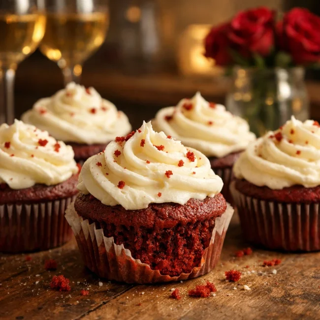 Red Velvet Cupcakes with Cream Cheese Frosting