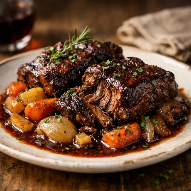 Red Wine Braised Beef Short Ribs