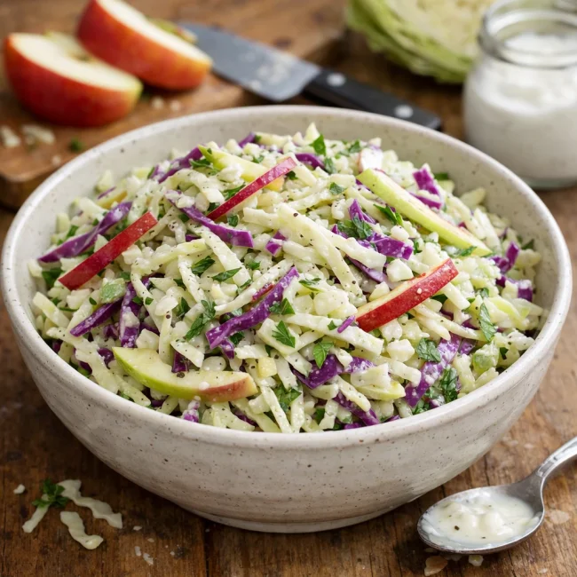 Refreshing Cabbage & Apple Coleslaw