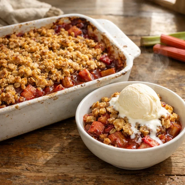 Rhubarb Ginger Crisp