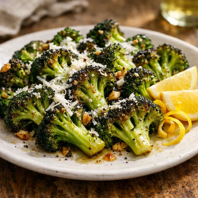 Roasted Broccoli with Lemon and Parmesan