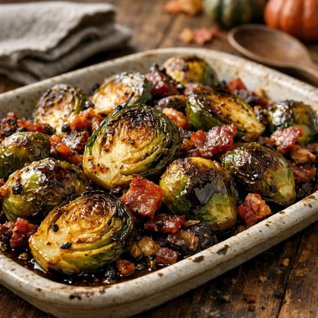 Roasted Brussels Sprouts with Bacon