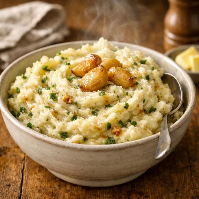 Roasted Garlic and Herb Mashed Potatoes
