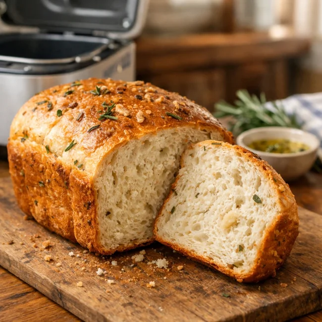 Rosemary Garlic Bread Machine Bread