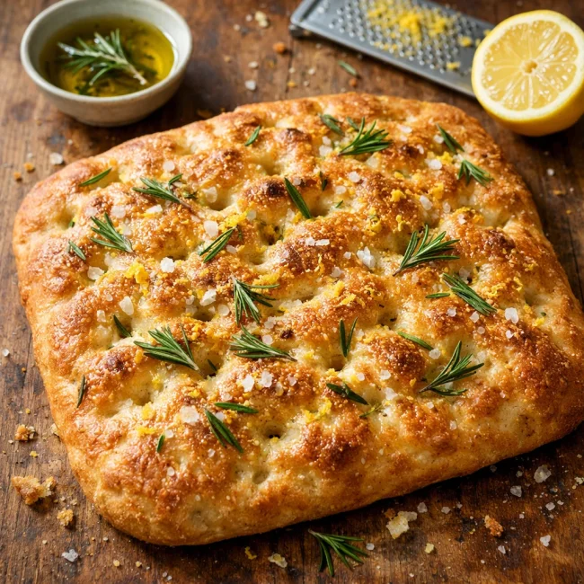 Rosemary Lemon Zest Focaccia