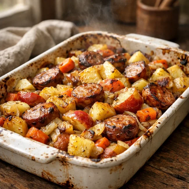 Rustic Apple & Sausage Casserole