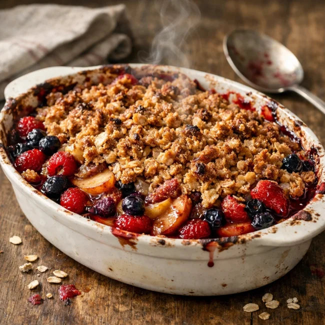 Rustic Apple Berry Crisp