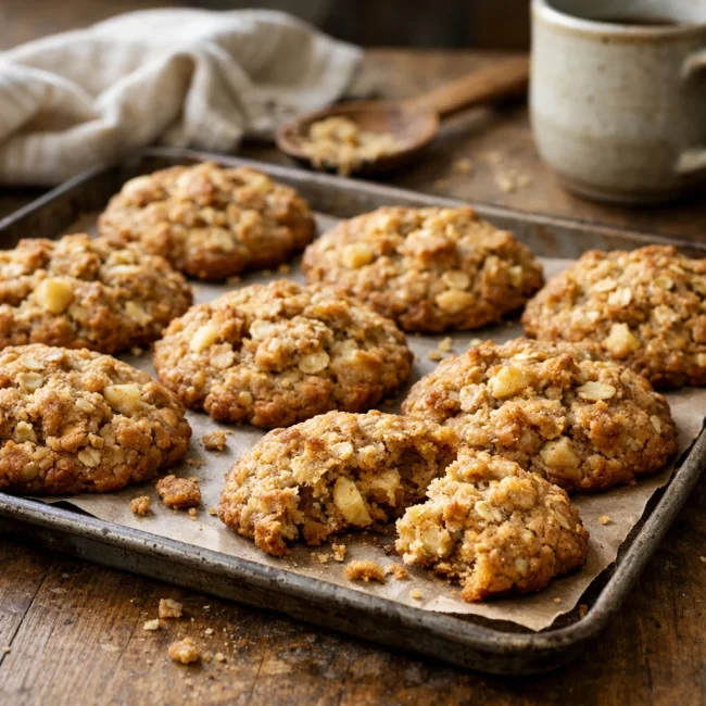Rustic Apple Oatmeal Cookies