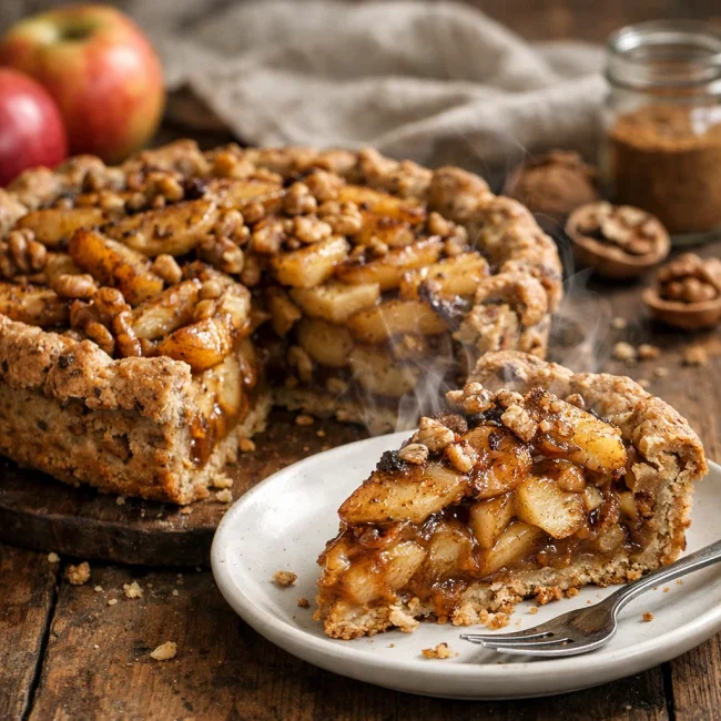 Rustic Apple Walnut Pie