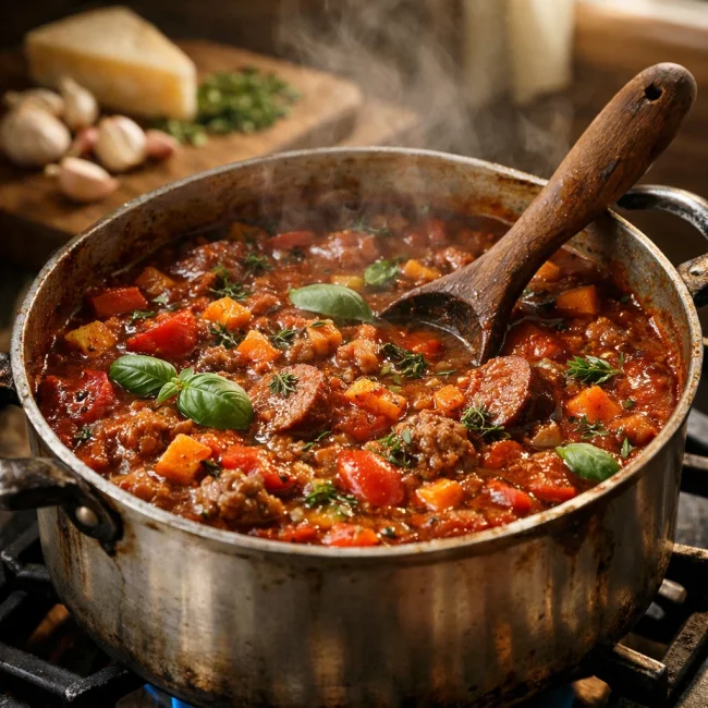 Rustic Autumn Spaghetti Sauce