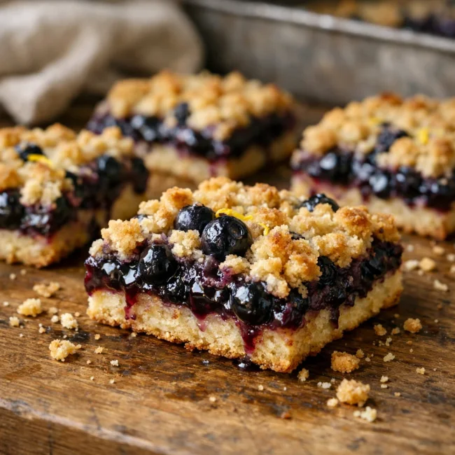 Rustic Blueberry Pie Bars