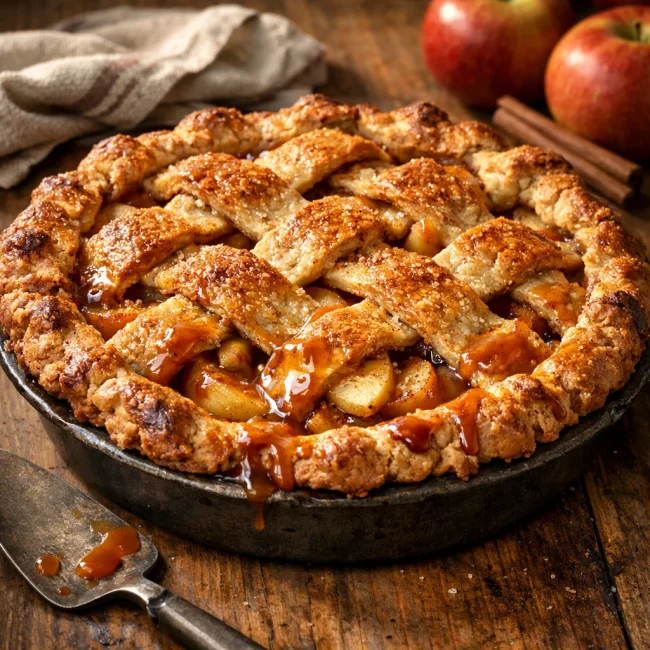 Rustic Caramel Apple Pie