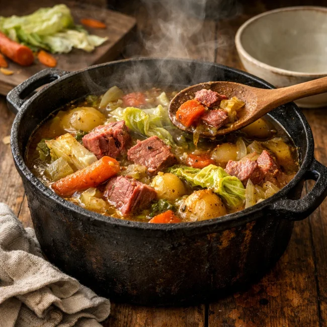 Rustic Corned Beef and Cabbage Stew