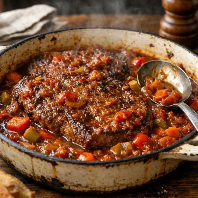 Rustic Country-Style Beef Steak