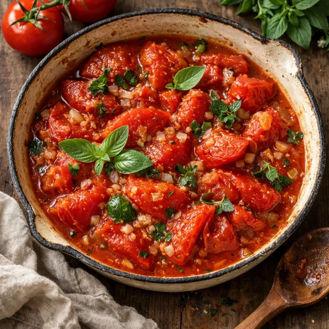 Rustic Garden Stewed Tomatoes