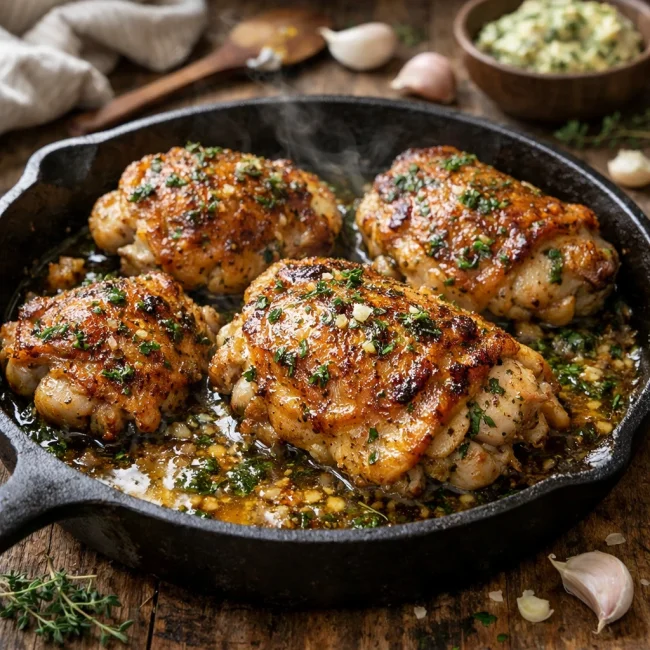 Rustic Garlic Herb Butter Chicken