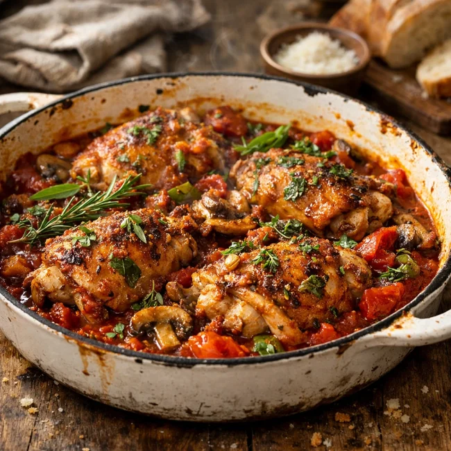 Rustic Herb Chicken Cacciatore