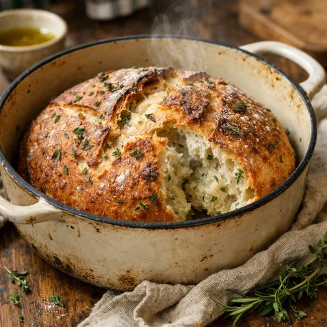 Rustic Herb Dutch Oven Bread