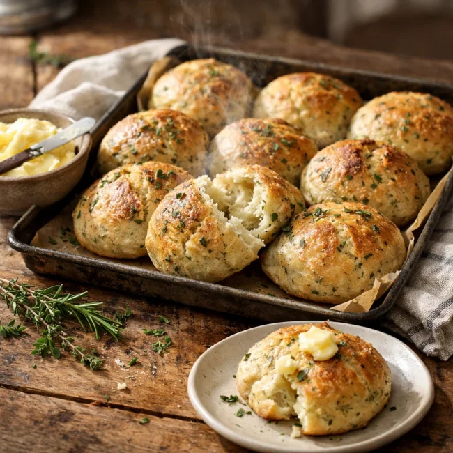 Rustic Herb Infused Dinner Rolls