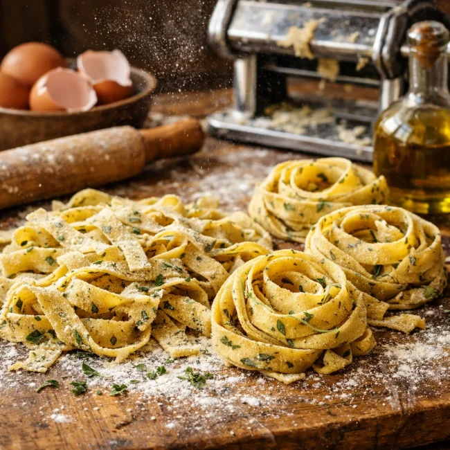 Rustic Herb-Infused Homemade Pasta