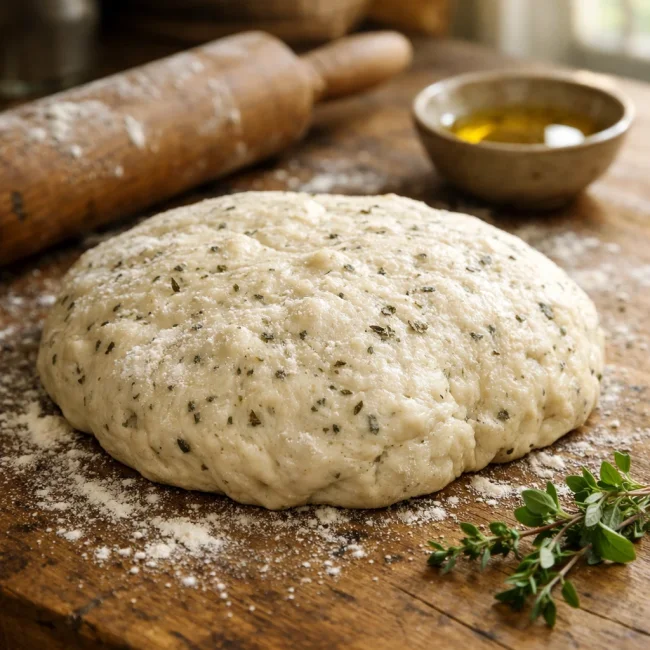 Rustic Herb-Infused Pizza Dough