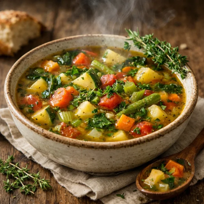 Rustic Herb-infused Vegetable Soup