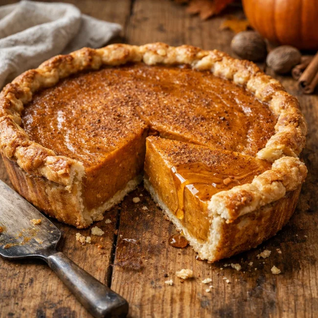 Rustic Honey-Spiced Pumpkin Pie