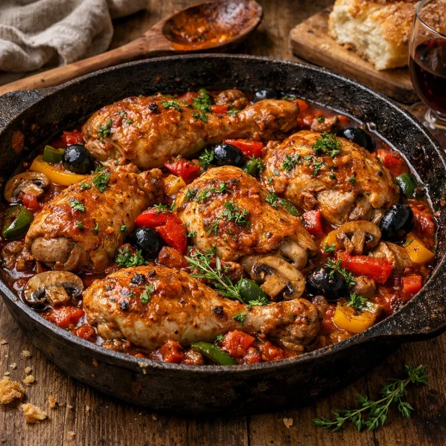 Rustic Italian Chicken Cacciatore