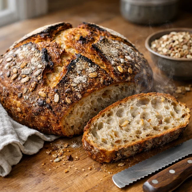 Rustic Multigrain Sourdough Bread